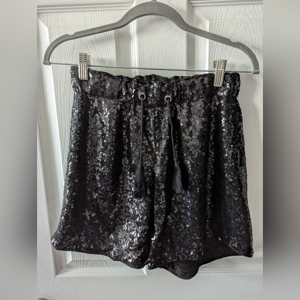 NWT black sequin shorts